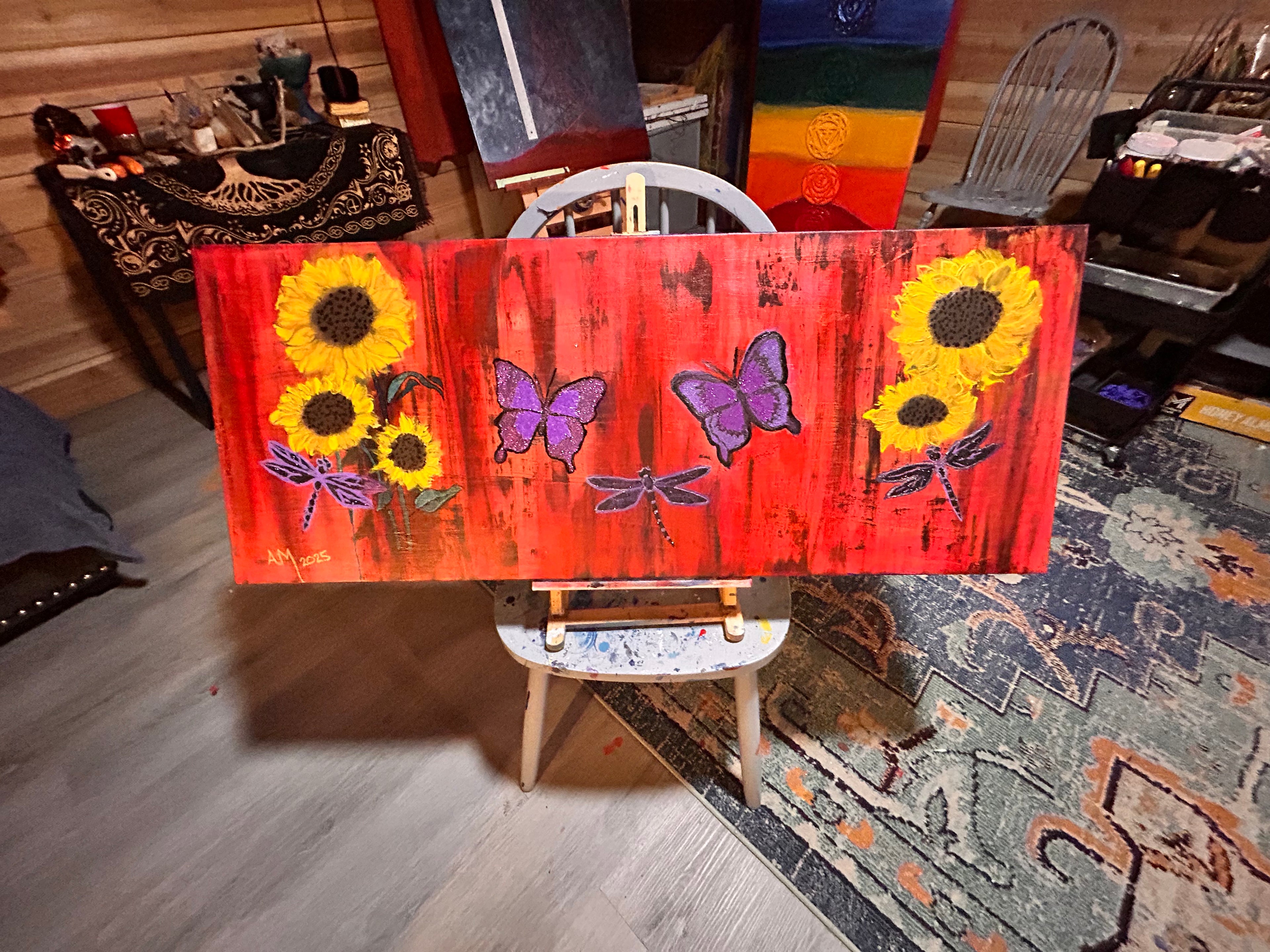 “Sunlit Whispers” – Original Acrylic on Canvas (16x40)