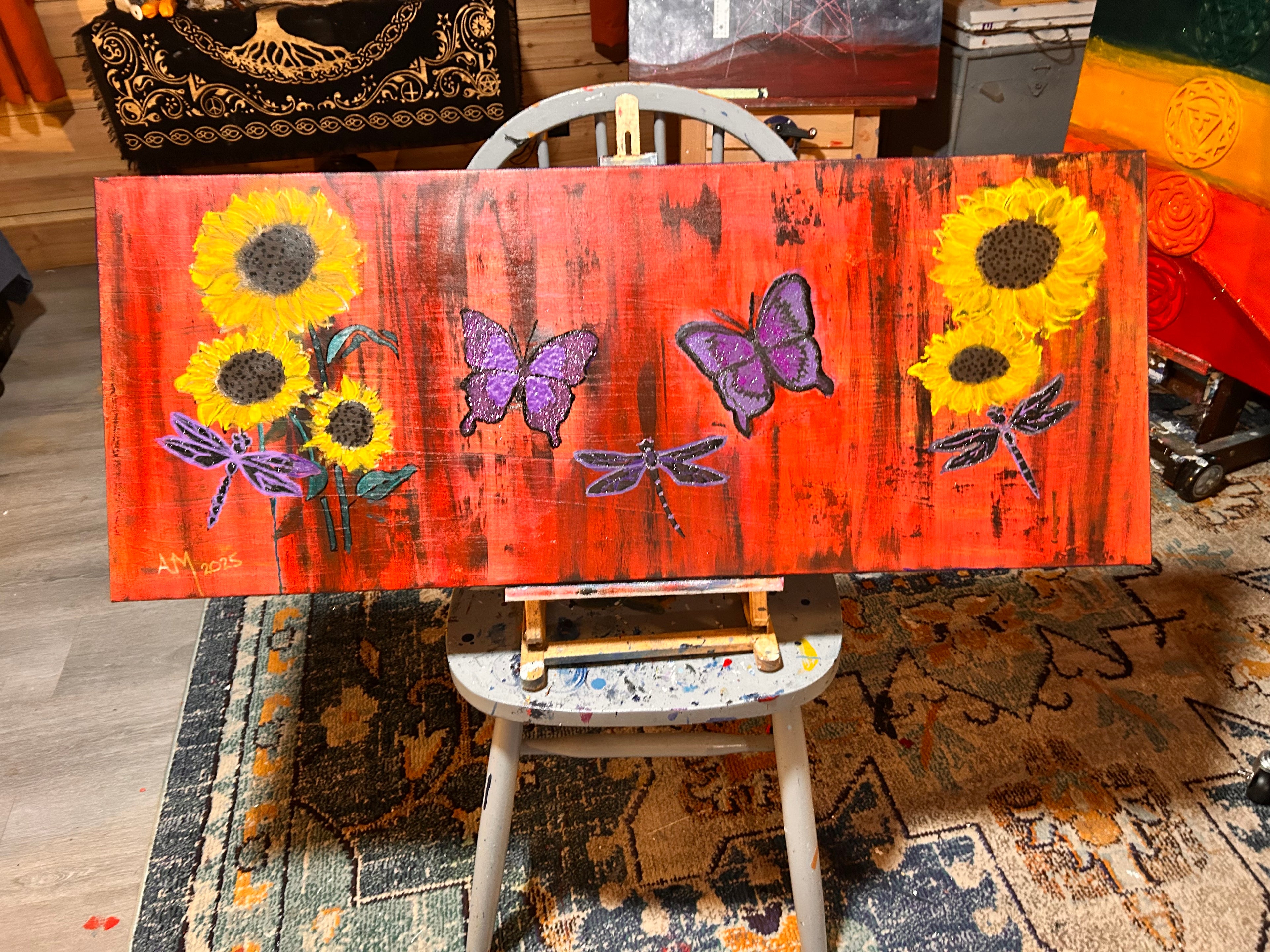 “Sunlit Whispers” – Original Acrylic on Canvas (16x40)