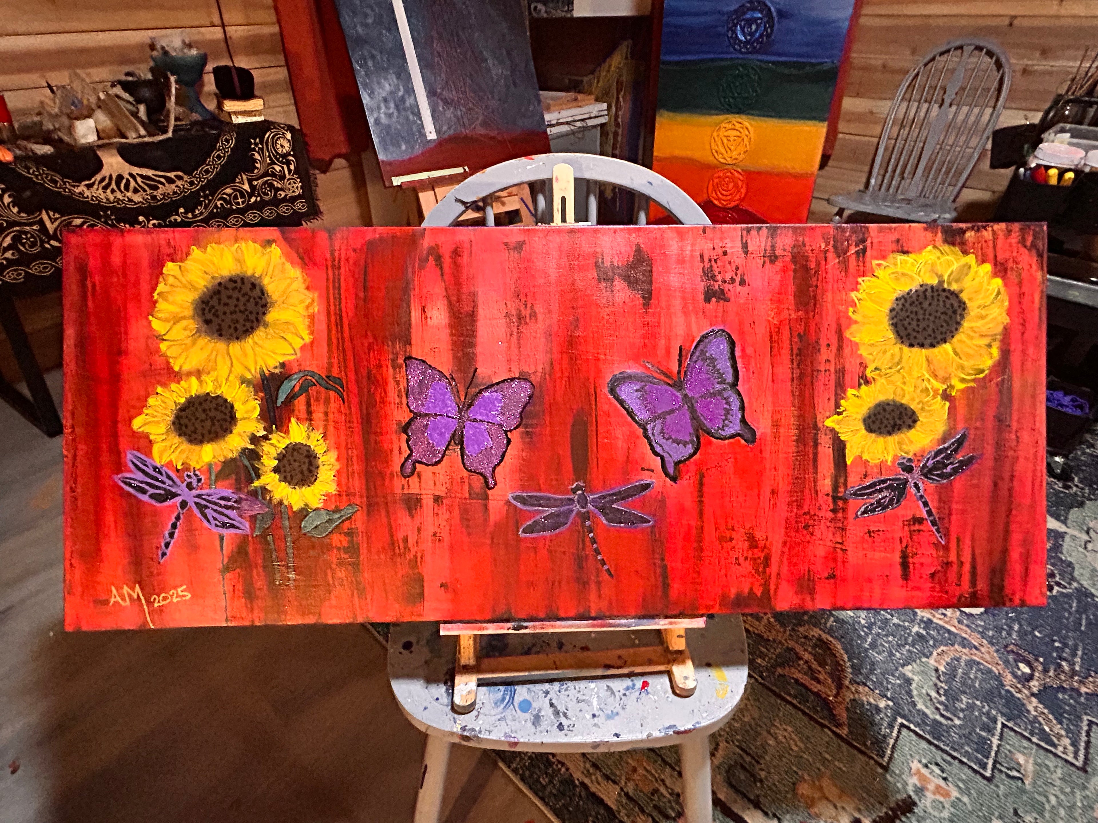 “Sunlit Whispers” – Original Acrylic on Canvas (16x40)