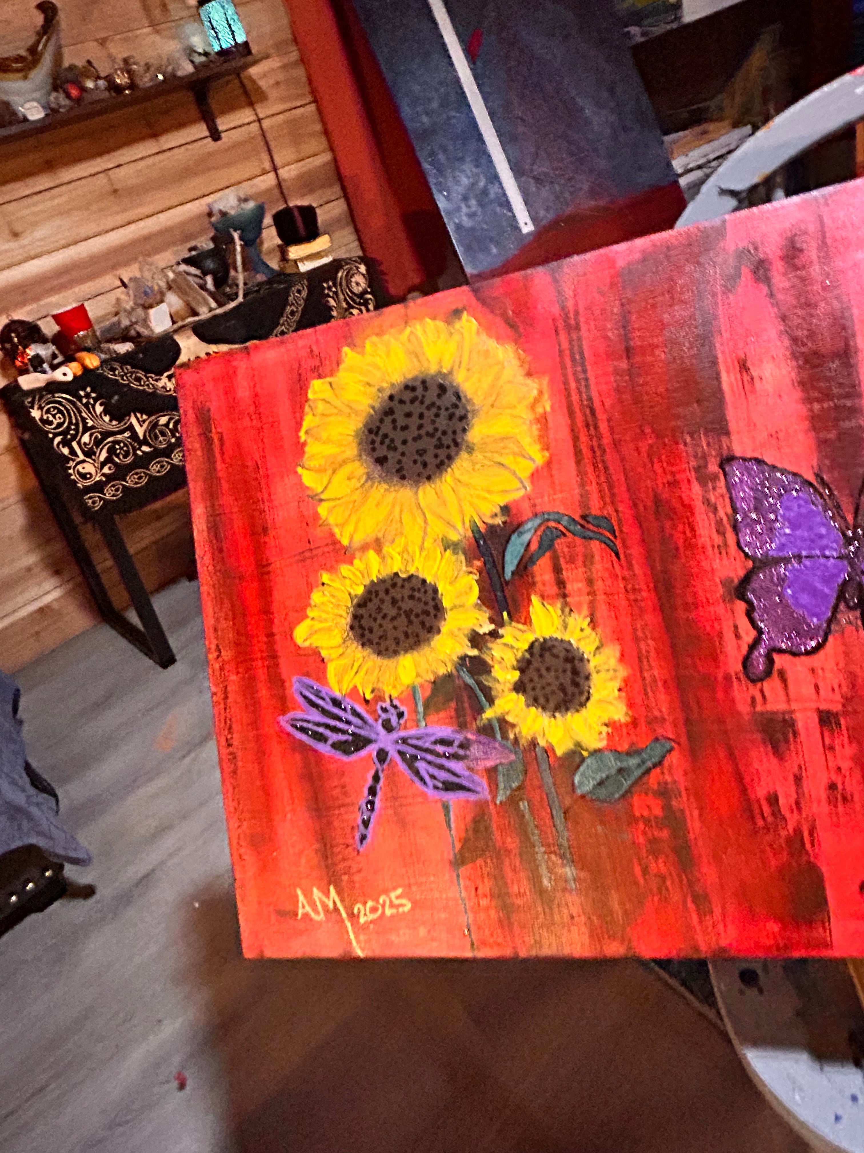 “Sunlit Whispers” – Original Acrylic on Canvas (16x40)