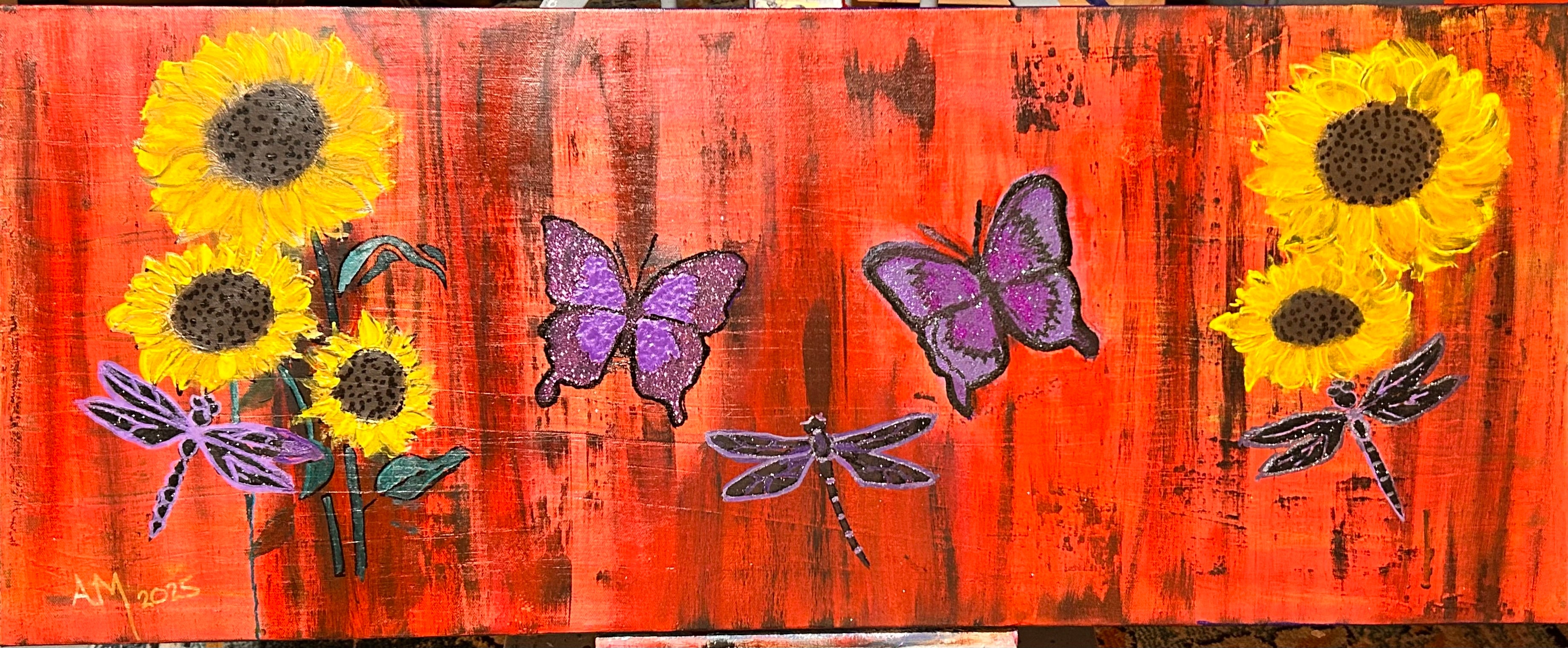 “Sunlit Whispers” – Original Acrylic on Canvas (16x40)