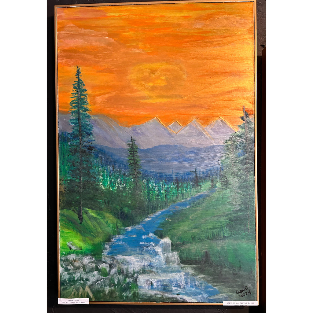 " Mountain Serenity at Sunset”.