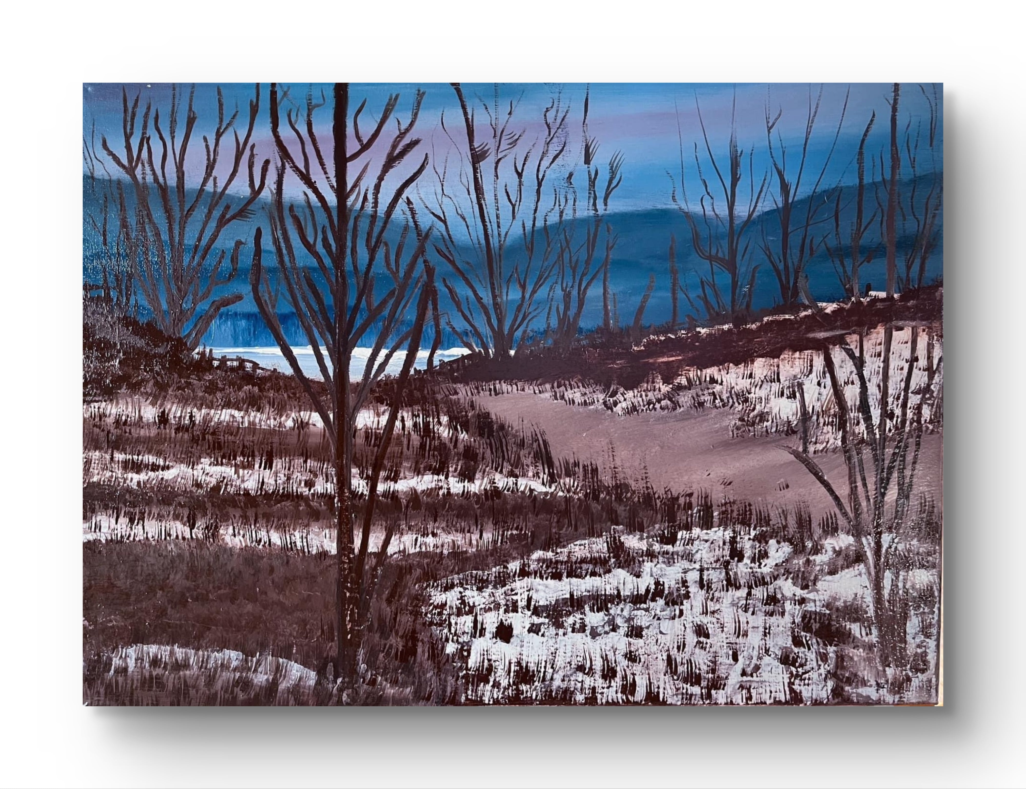 Silent Winter Vale” 18x24 Original Oil on Canvas – Mystic