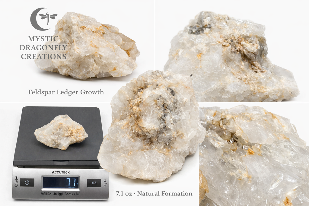 Quartz & Feldspar Ledger Cluster with Muscovite Mica. 7.15 ounce