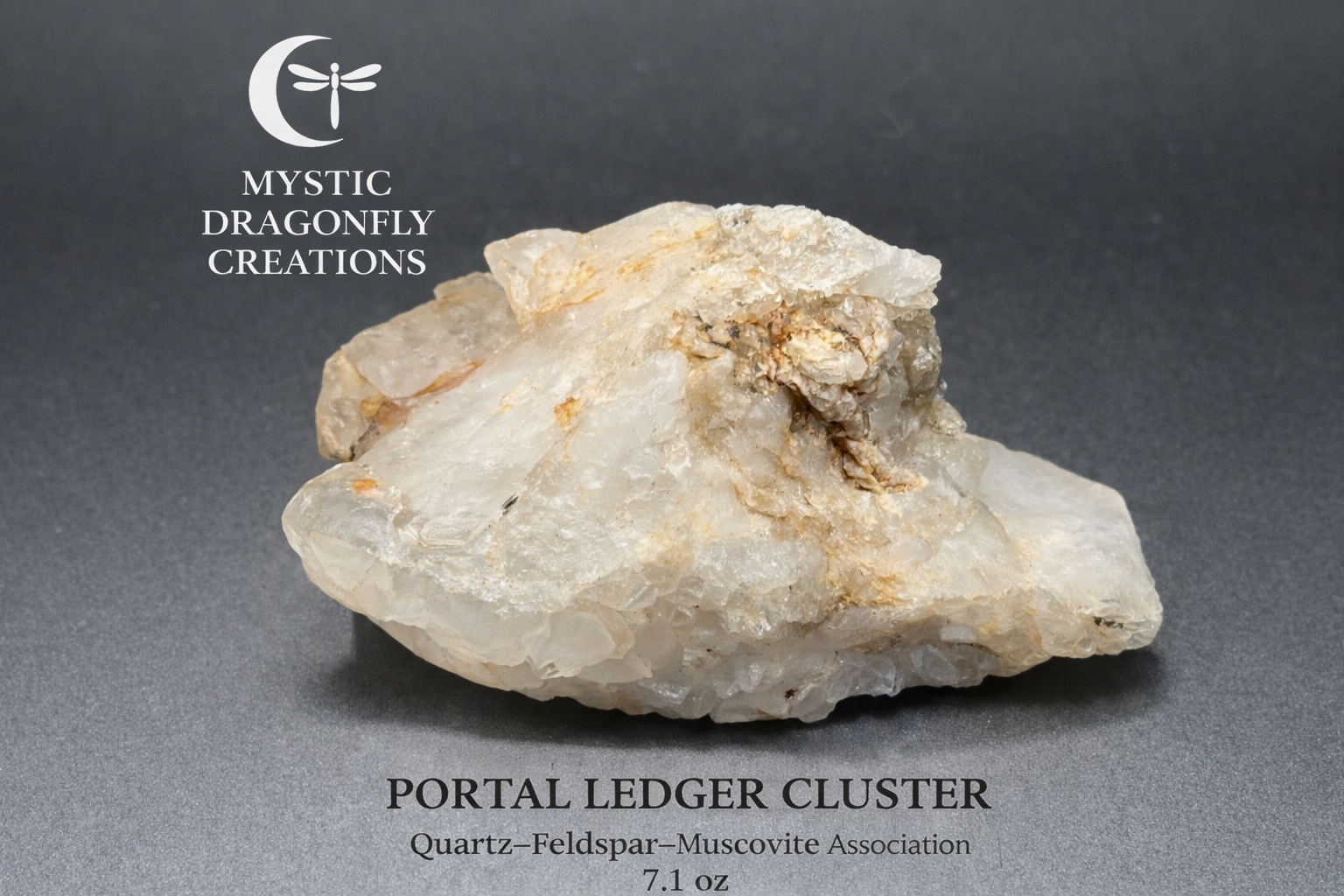 Quartz & Feldspar Ledger Cluster with Muscovite Mica. 7.15 ounce