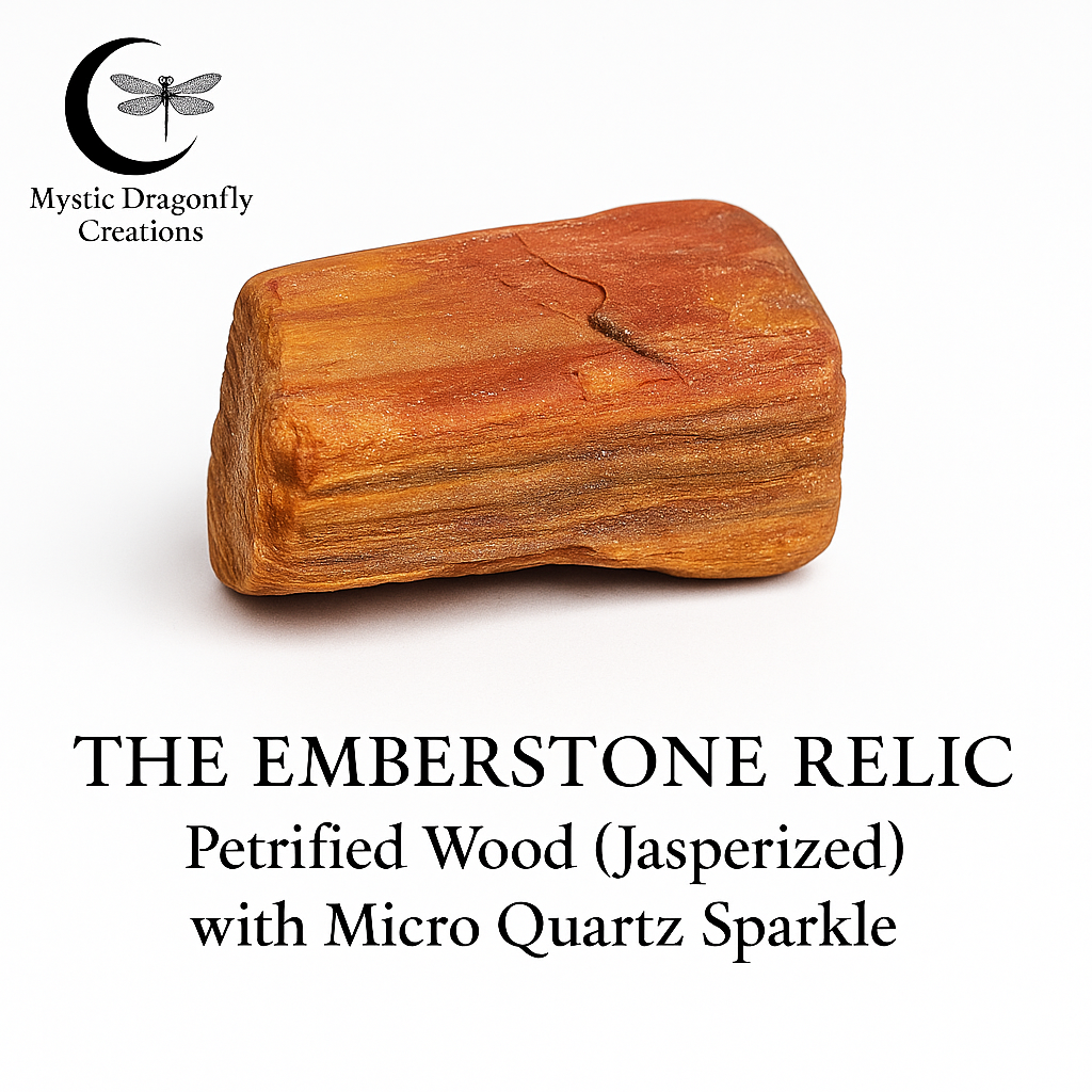 🔥 THE EMBERSTONE RELIC — Jasperized Petrified Wood with Micro Quartz