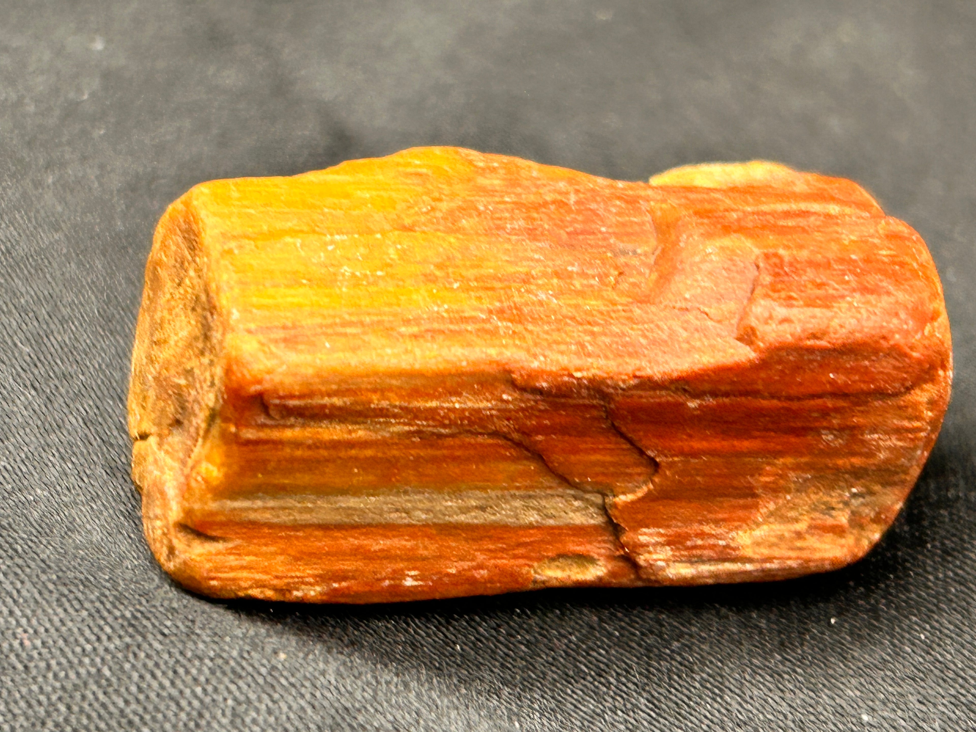 🔥 THE EMBERSTONE RELIC — Jasperized Petrified Wood with Micro Quartz