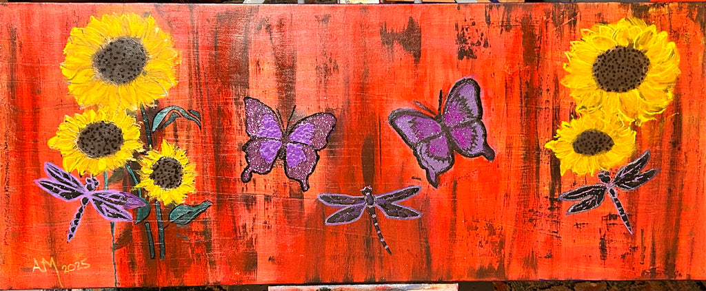 “Sunlit Whispers” – Original Acrylic on Canvas (16x40)