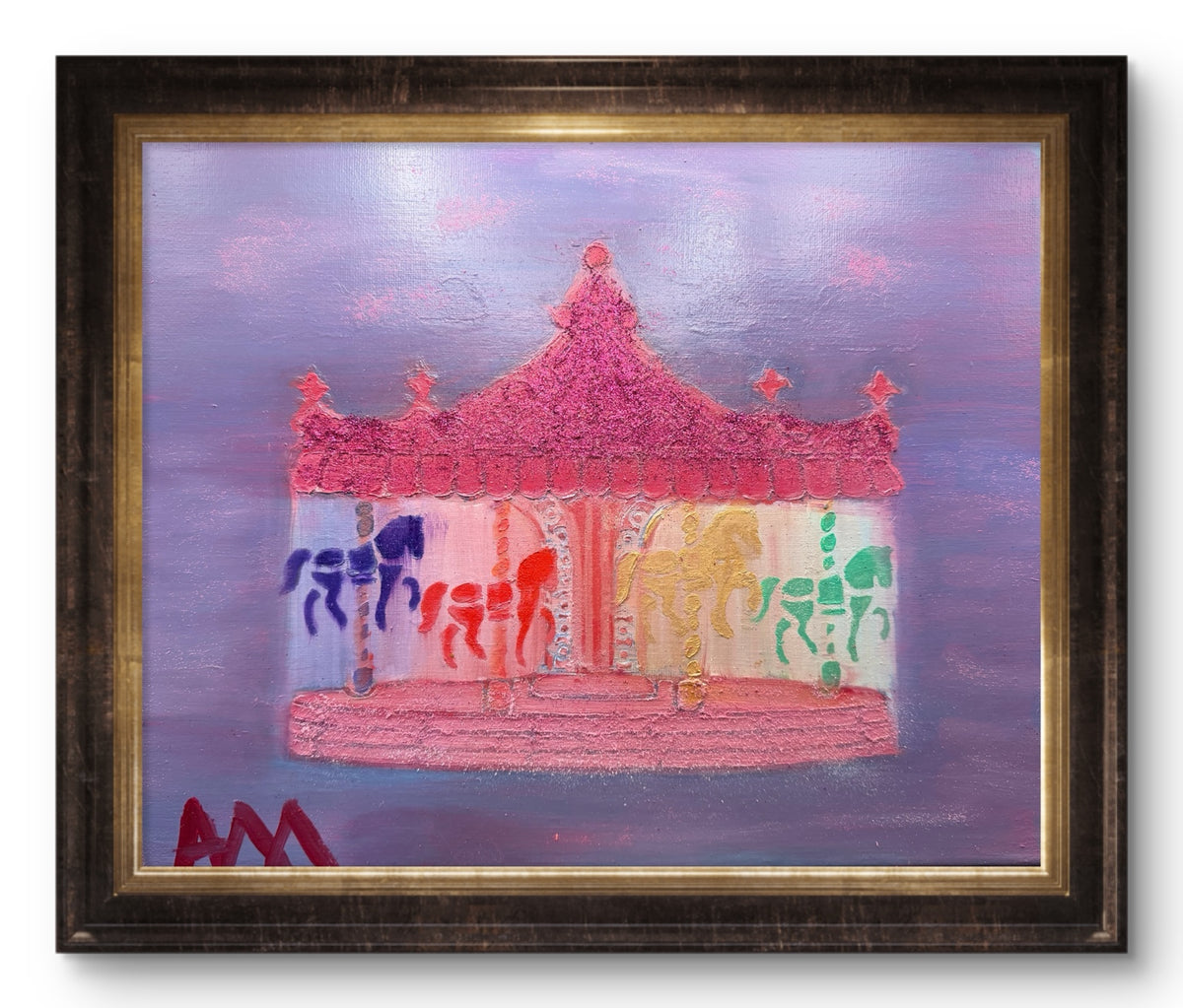 Framing visualization for Carousel with Glitter; frame not included