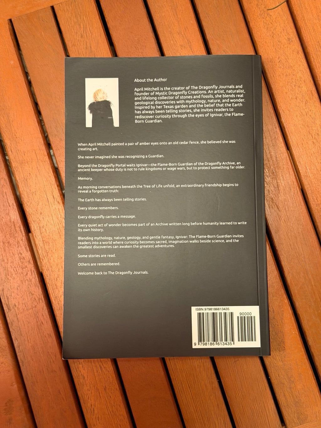Back cover of Ignivar The Flame-Born Guardian paperback by April Louann Mitchell