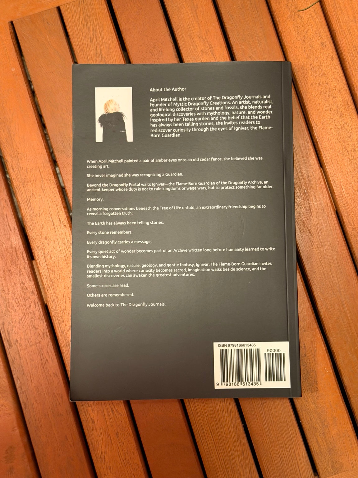 Back cover of Ignivar The Flame-Born Guardian paperback by April Louann Mitchell