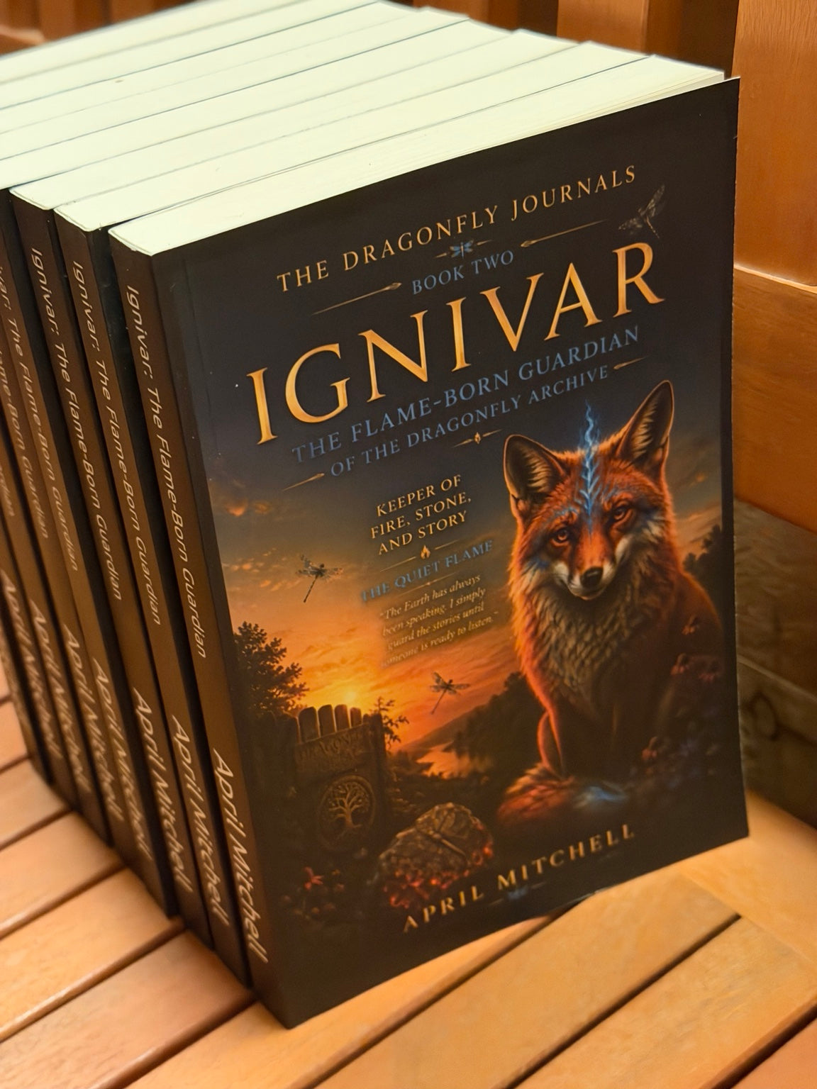 Eight signed paperback copies of Ignivar The Flame-Born Guardian by April Louann Mitchell